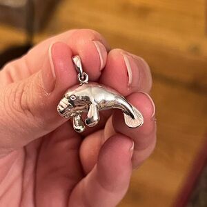 Sterling Silver Manatee Pendant